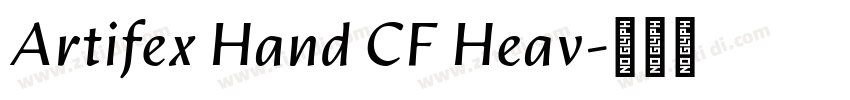 Artifex Hand CF Heav字体转换